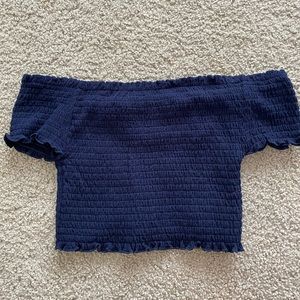 cropped off the shoulder top